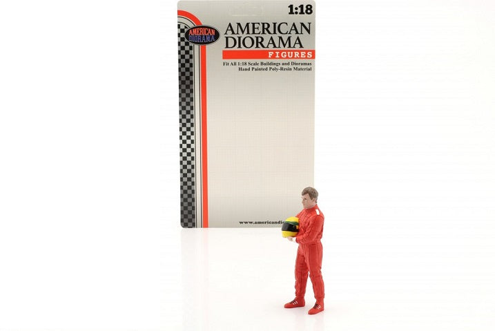 Figurina pentru diorama Pilot cu casca galbena - 1/18 American Diorama