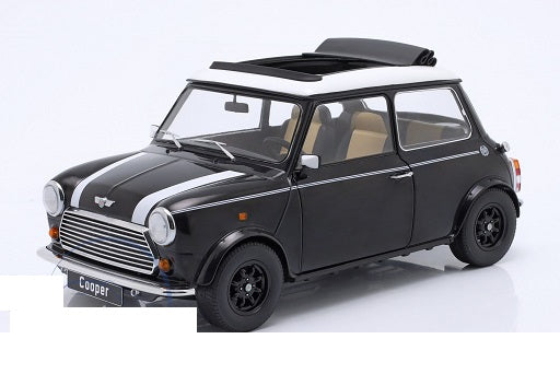 Mini Cooper negru Sunroof cu volan pe stanga - 1/12 KK-Scale