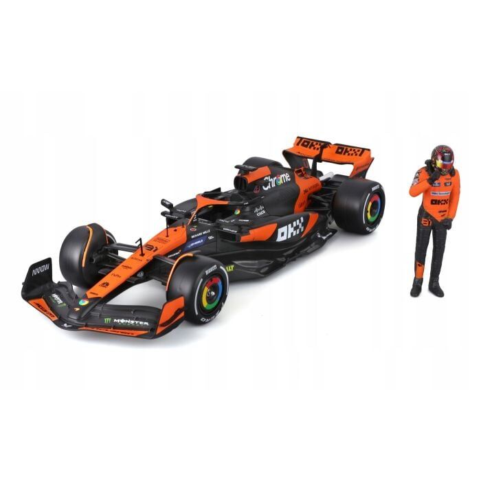 Formula 1 McLaren MCL38 #81 cu figurina Oscar Piastri - 1/24 Bburago