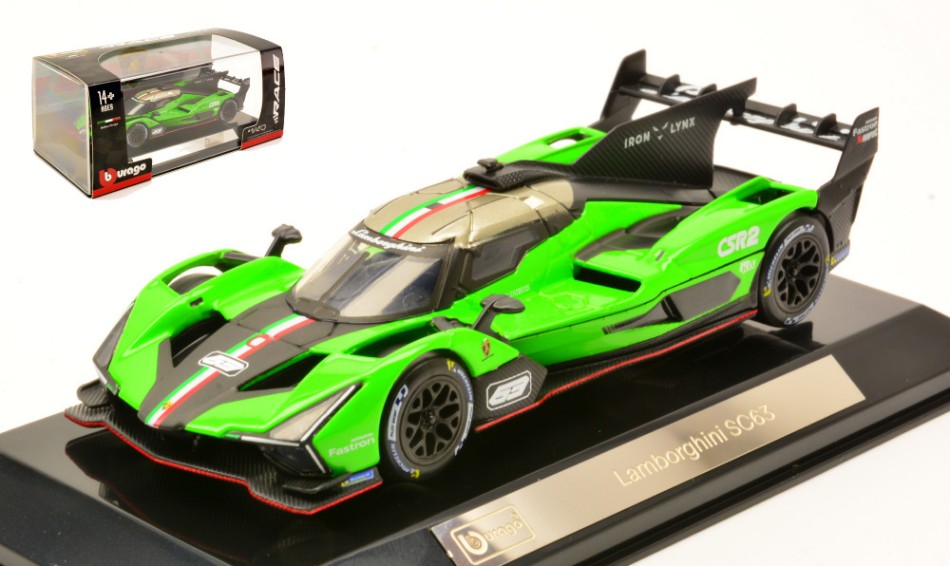 Lamborghini SC63 #63 2023 cu vitrina plexiglass - 1/43 Bburago
