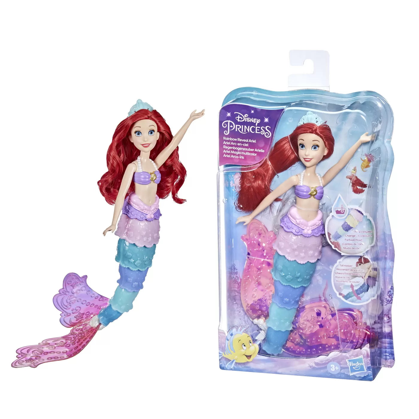 Papusa Sirena Printesa Ariel Dezvaluie curcubeul - Hasbro
