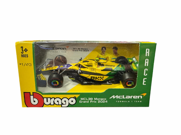 Formula 1 McLaren MCL38 Lando Norris #4 Monaco GP 2024 - 1/43 Bburago