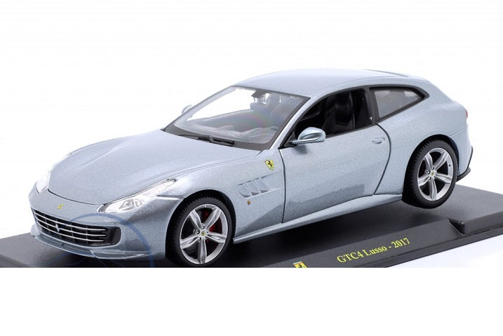 Ferrari GTC4 Lusso 2017 silver grey cu vitrina plexiglass - 1/24 Bburago