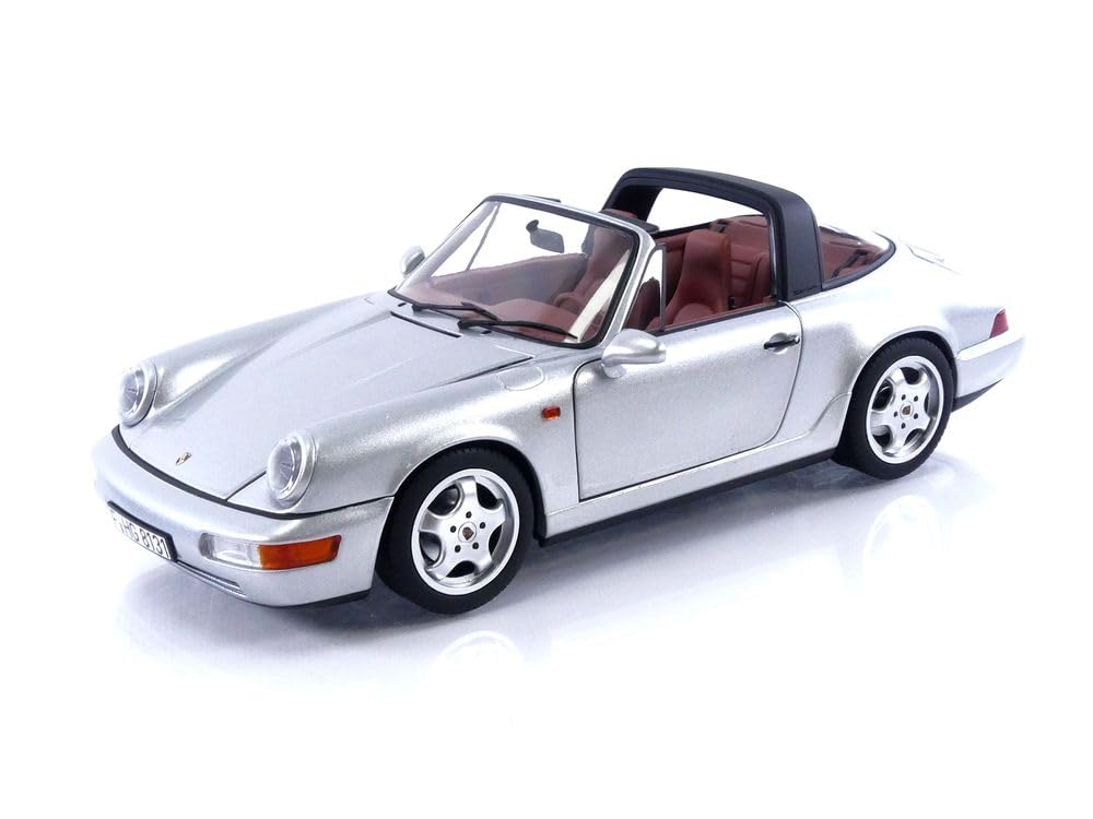 Porsche 911 Carrera 4 Targa 1990 argintiu - 1/18 Norev