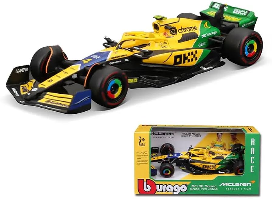 Formula 1 McLaren MCL38 Lando Norris #4 Monaco GP 2024 - 1/43 Bburago