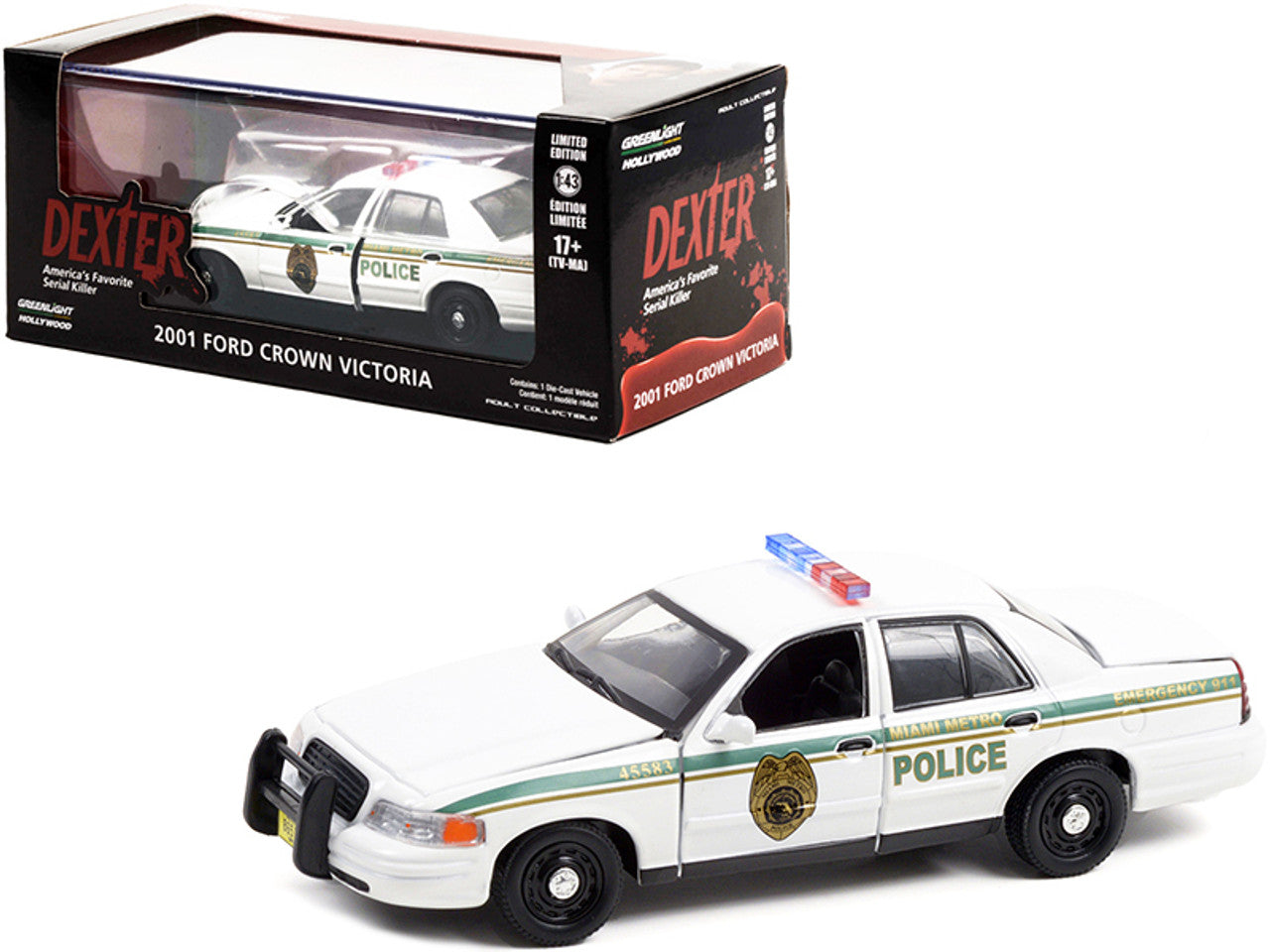 Ford Crown Victoria 2001 DEXTER cu vitrina plexiglass - 1/43 Greenlight