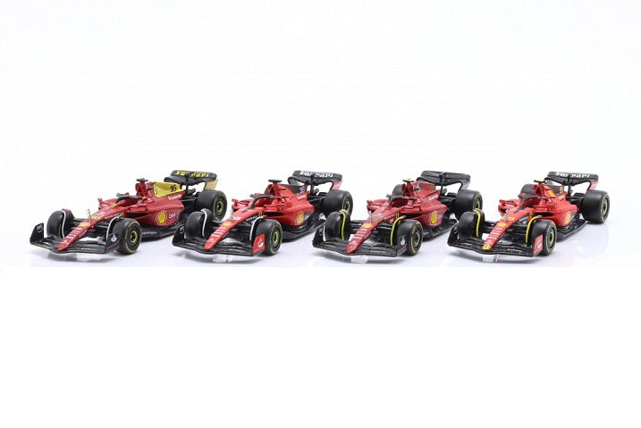 Set 4 machete Formula 1 Ferrari Leclerc/Sainz 2022-2023 - 1/43 Bburago