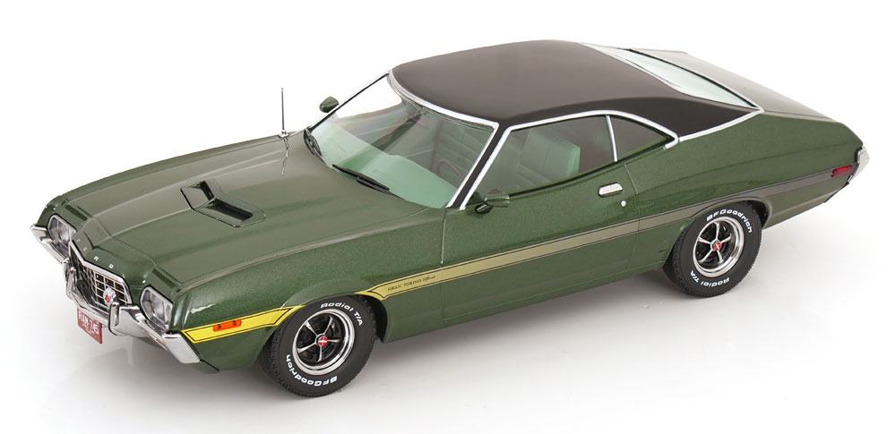 Ford Gran Torino Sport 2-Door 1972 verde inchis - 1/18 Ixo Models