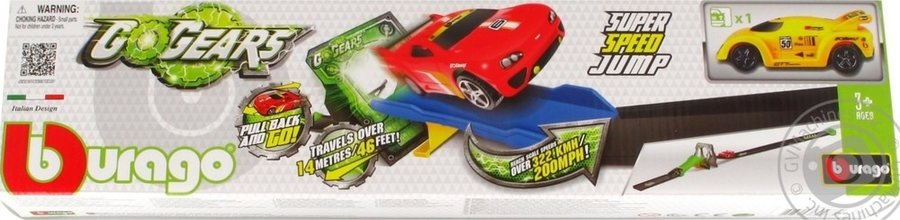 Pista Go Gears Super Speed Jump cu masinuta - Bburago
