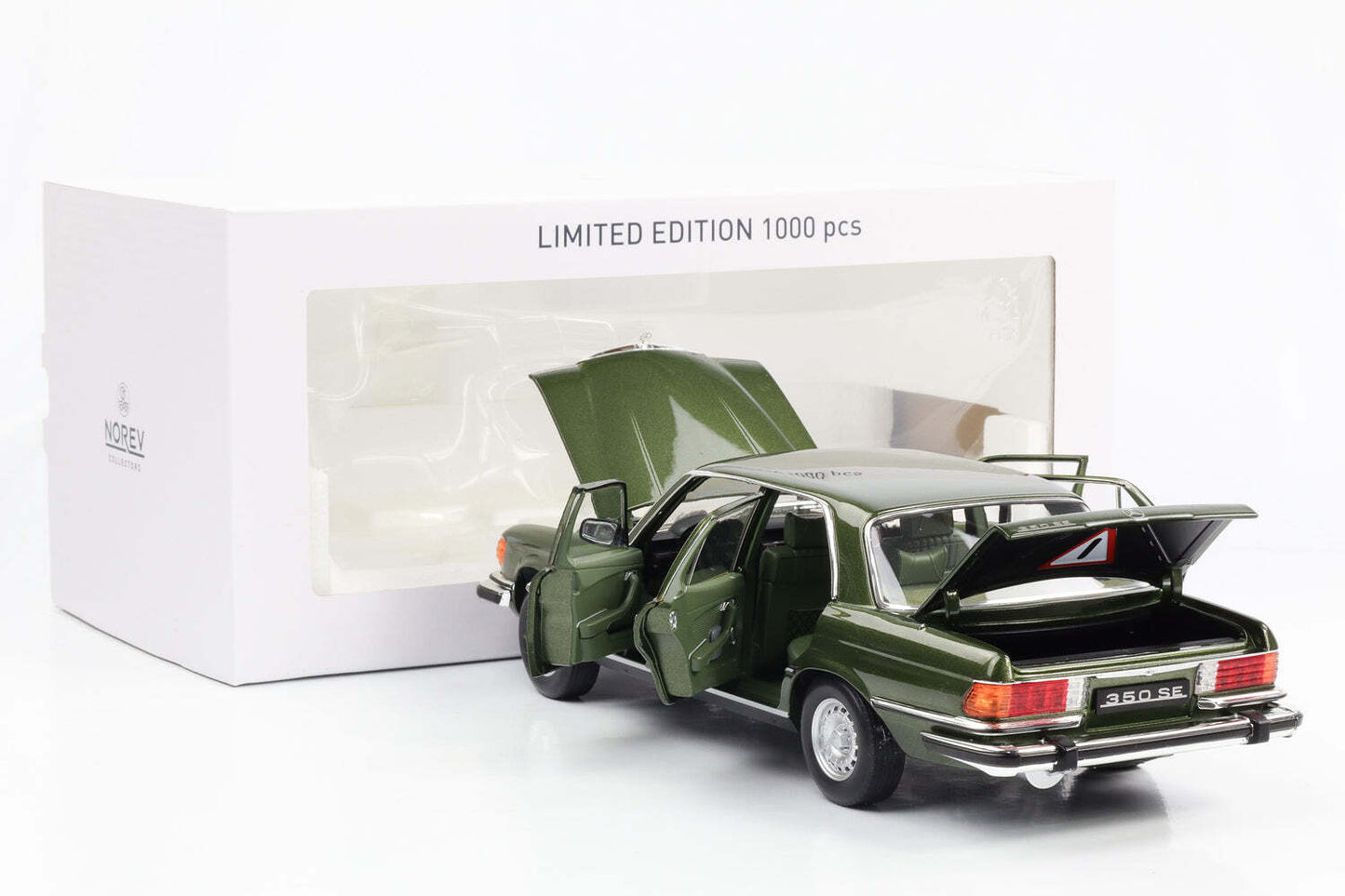 Mercedes-Benz 350 SE US-Version 1973 verde 1000pcs - 1/18 Norev