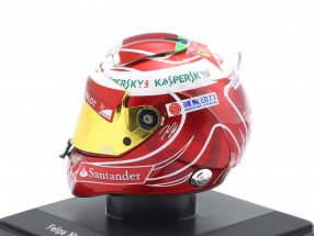 Casca Felipe Massa 2013 cu vitrina plexiglass - 1/5 Spark
