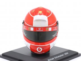 Casca Michael Schumacher 2004 cu vitrina plexiglass - 1/5 Spark
