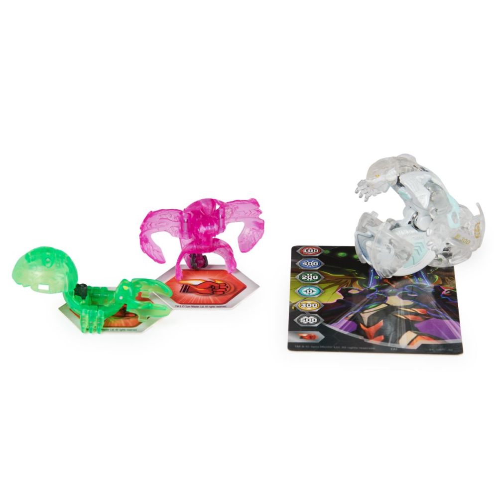 Set 3 Figurine Bakugan Evolutions Platinum Series - Wrath,Nano Clutch si Nano Echo