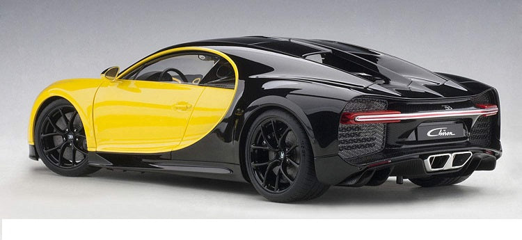 Bugatti Chiron year 2017 galben/negru - 1/18 Autoart