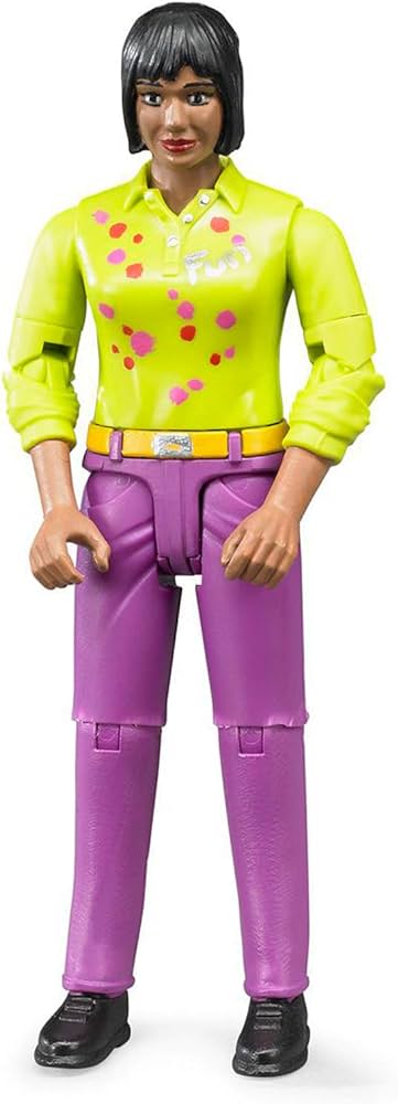 Figurina Femeie creola 10cm cu pantaloni mov 60403 - Bruder