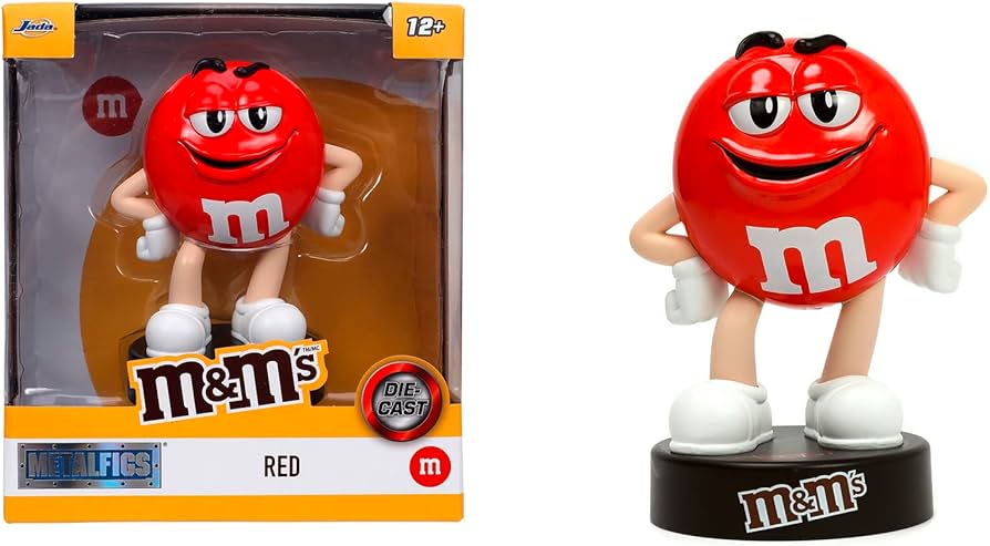 Figurina metalica 10cm - M&M rosu