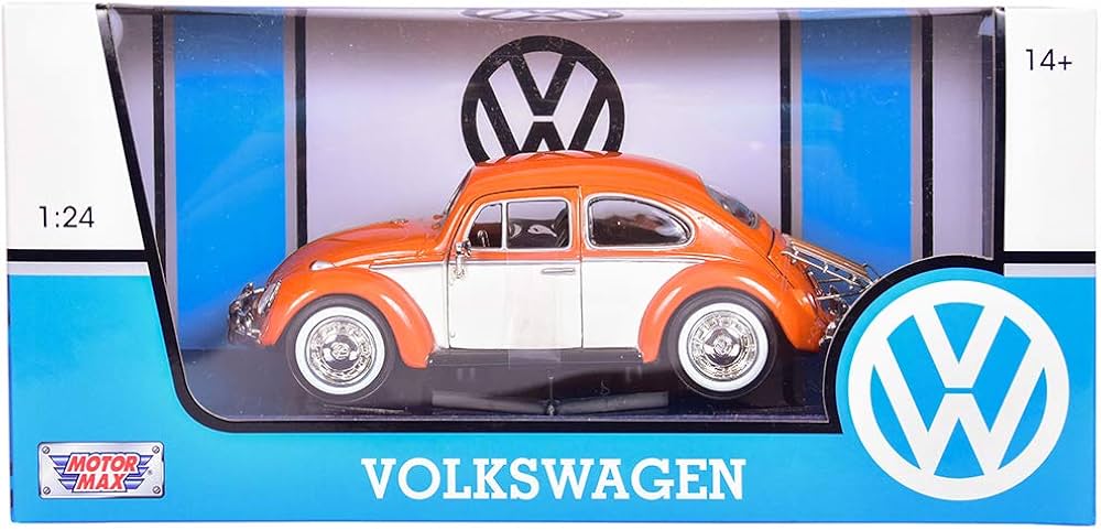 Volkswagen Beetle 1966 portocaliu - 1/24 Motormax