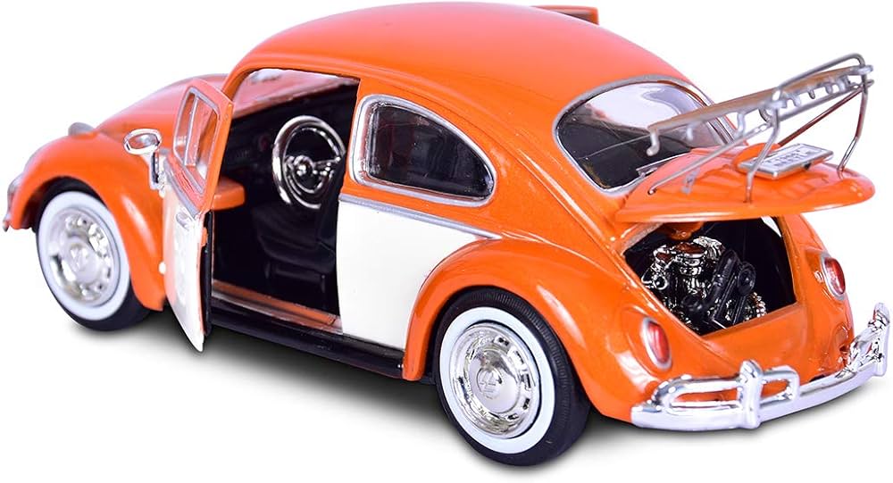 Volkswagen Beetle 1966 portocaliu - 1/24 Motormax