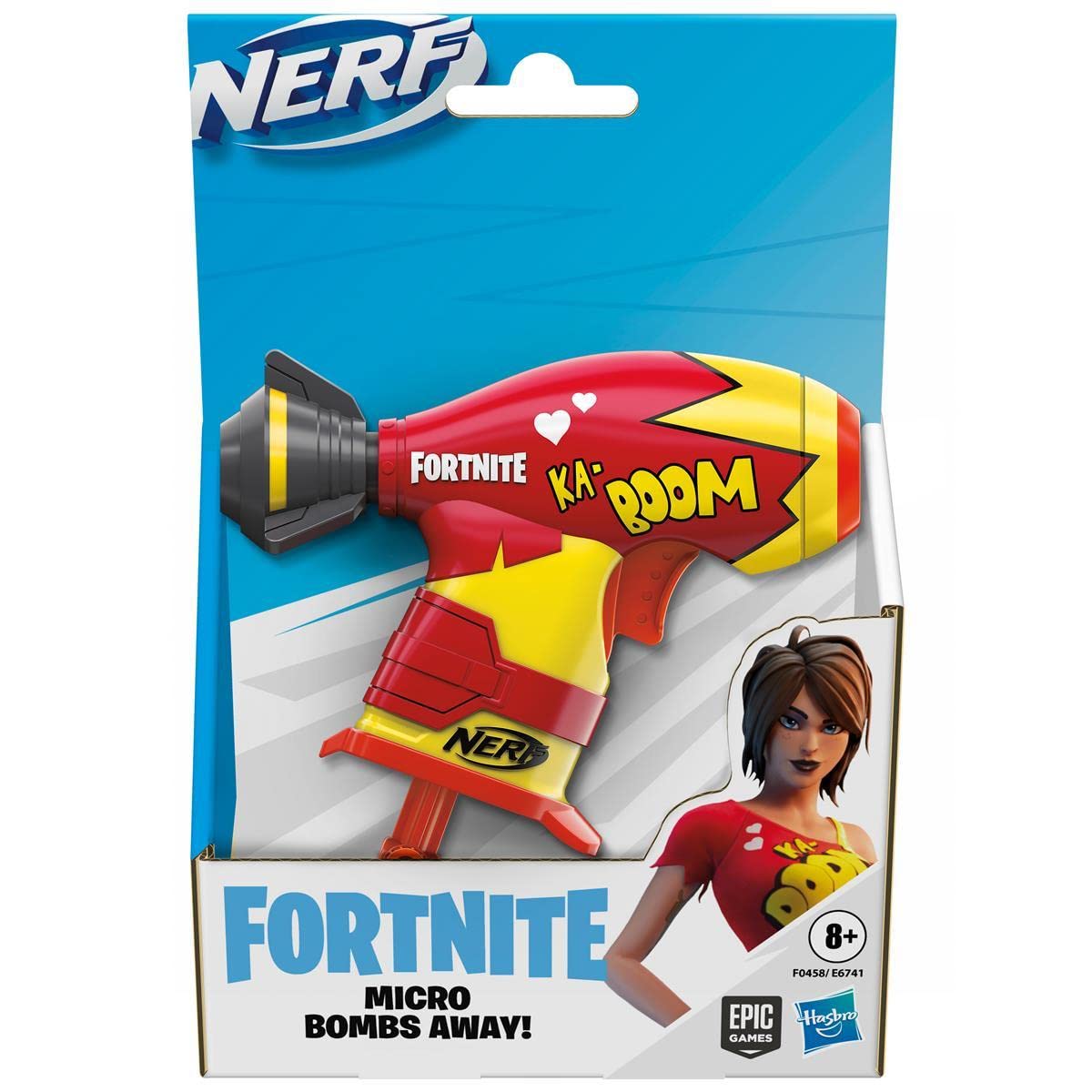 Pistol Nerf Fortnite Microshots Ts - Bombs Away cu 2 gloante