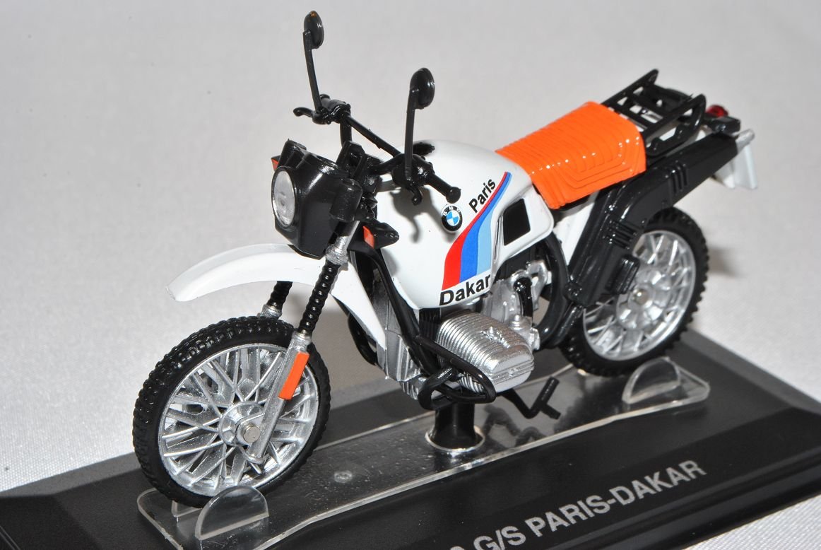 Macheta Motocicleta BMW R80 G/S Paris-Dakar - 1/24 Altaya