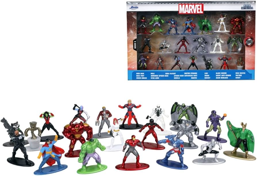 Set 20 de figurine metalice Marvel Seria 5 aprox.4cm - Jada