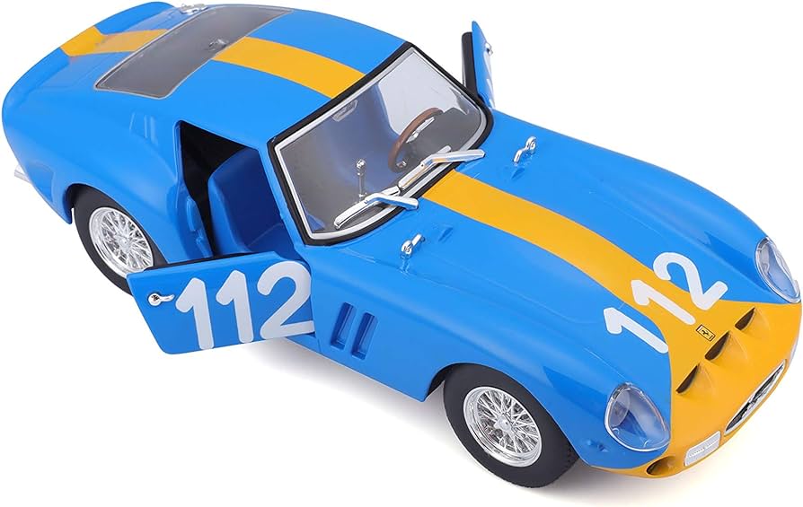Ferrari 250 GTO #112 albastru/galben - 1/24 Bburago