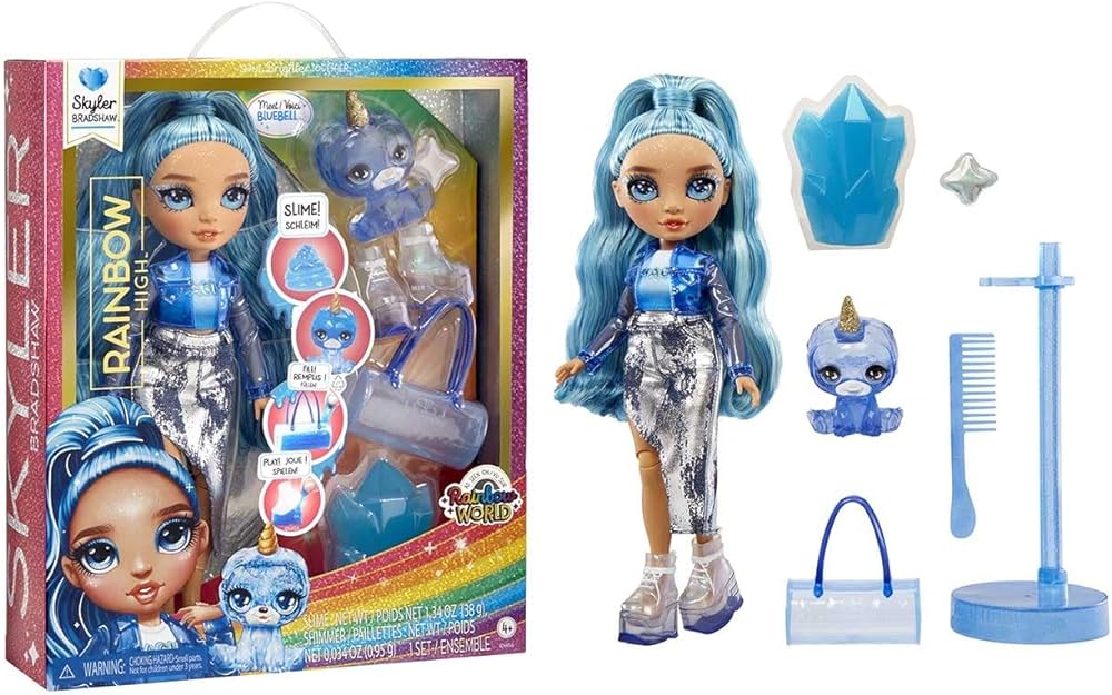 Papusa RAINBOW cu animalut - Skyler Bradshaw 28cm