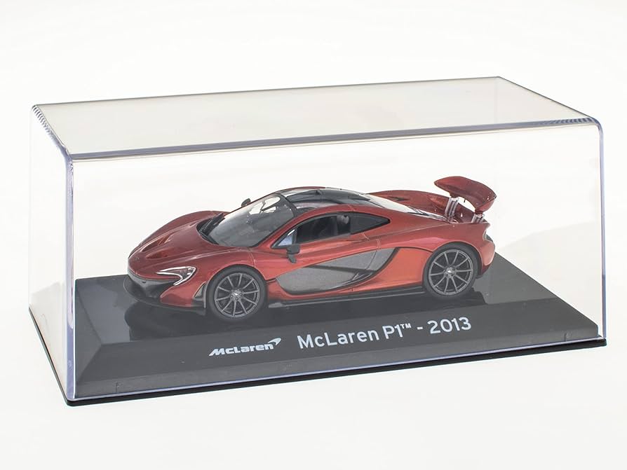 McLaren P1 2013 portocaliu cu vitrina plexiglass - 1/43 Altaya
