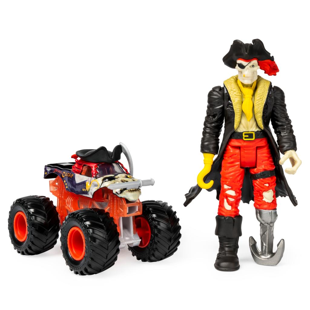 Set Monster Jam- Masinuta Pirate's Curse si figurina Captain Black