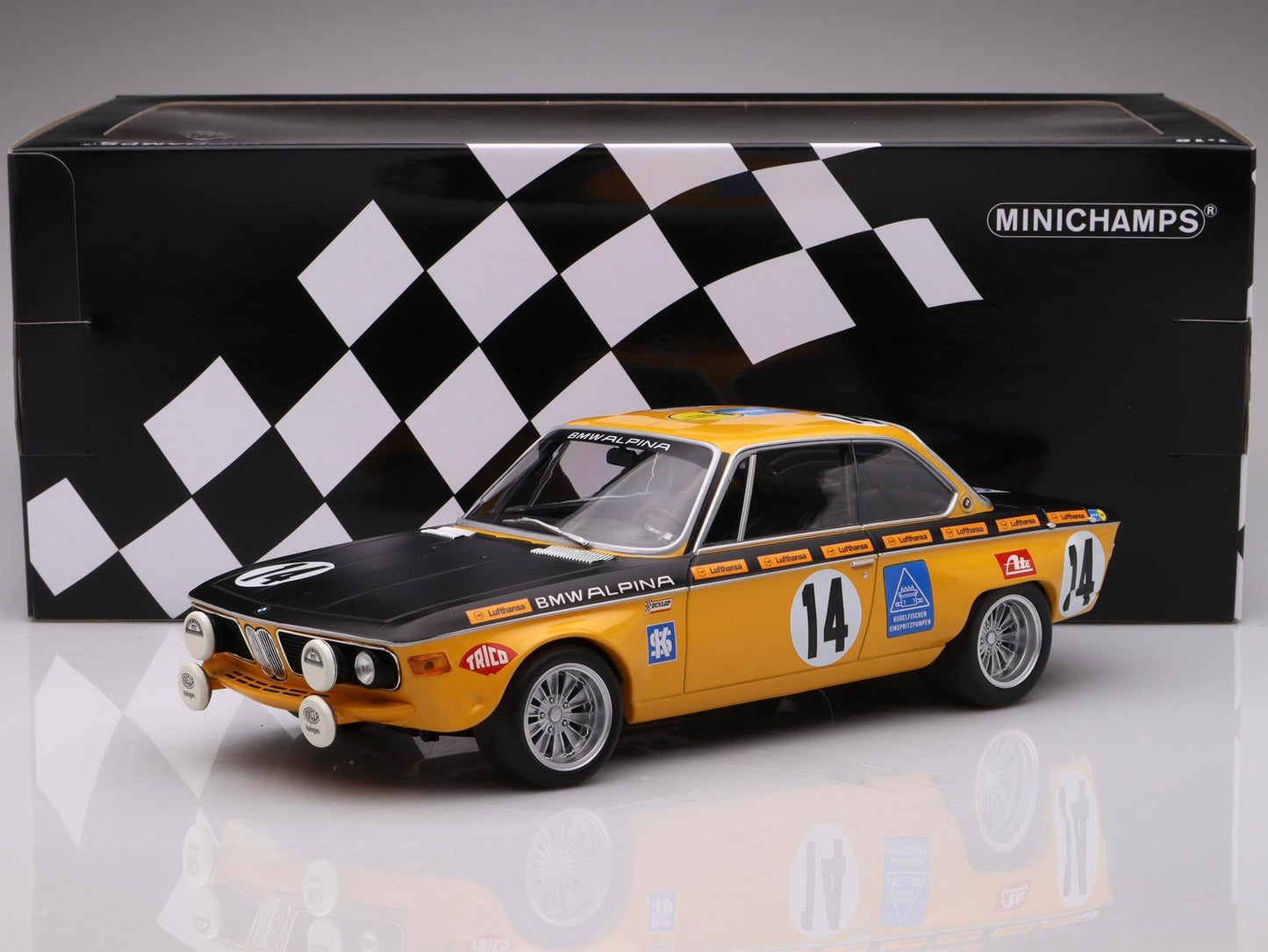 BMW 2800 CS Bmw Alpina Kelleners/Huber Winners 24h Spa 1970 1/564pcs - 1/18 Minichamps