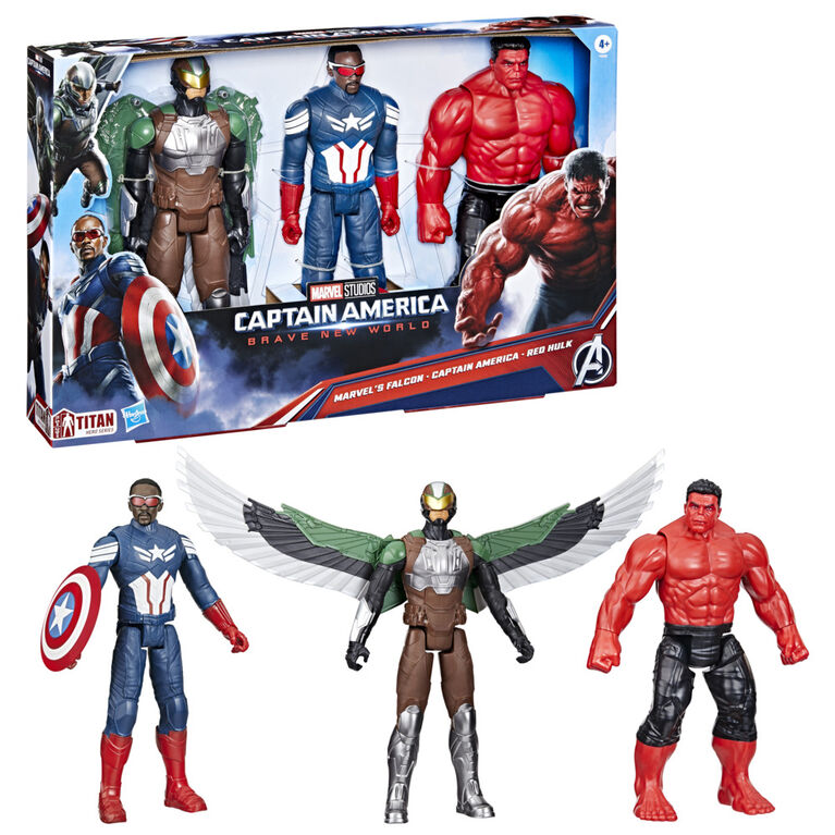 Set 3 figurine Marvel Studios Captain America Brave New World 29cm