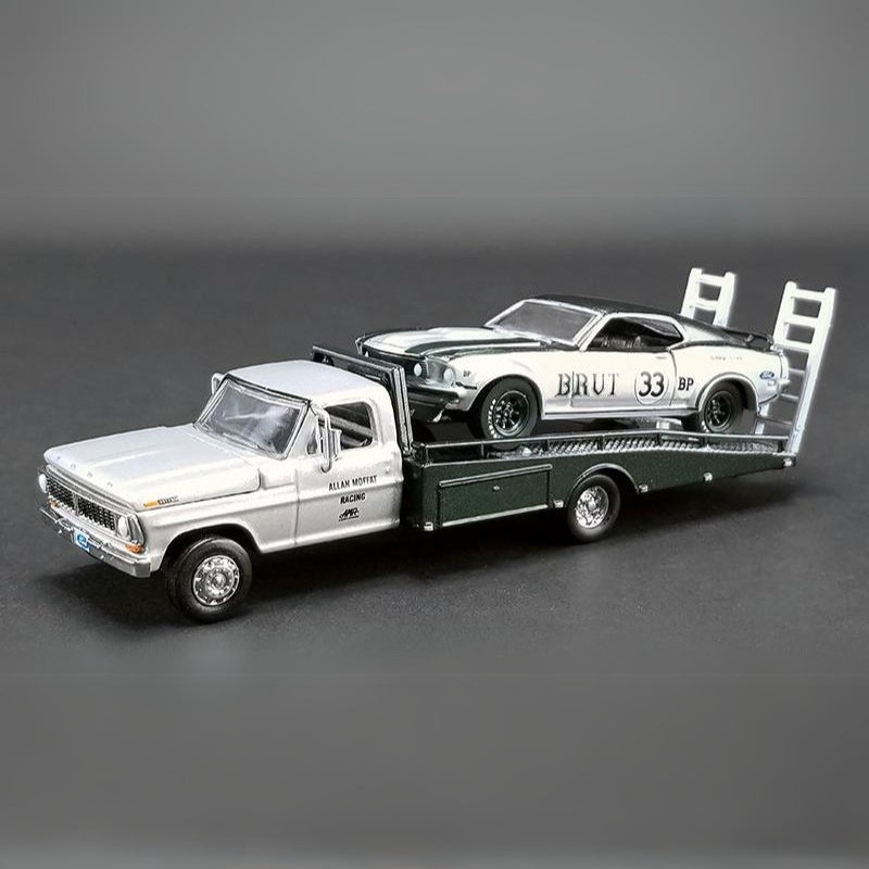Set Allan Moffat's #33 1969 Trans Am Mustang cu Ford F-350 Ramp Truck - 1/64 ACME