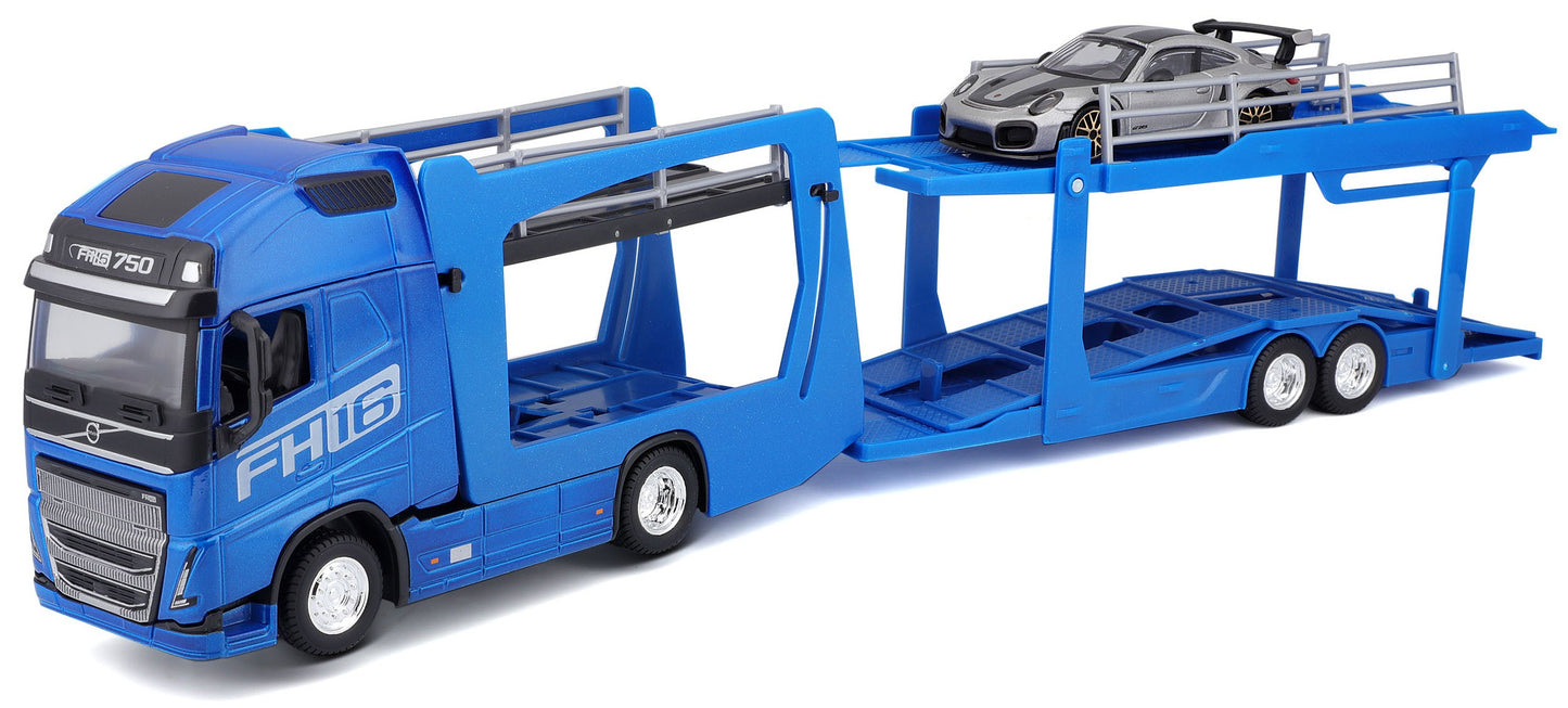 Transportor Volvo FH16 si Porsche 911 GT2 RS - 1/43 Bburago