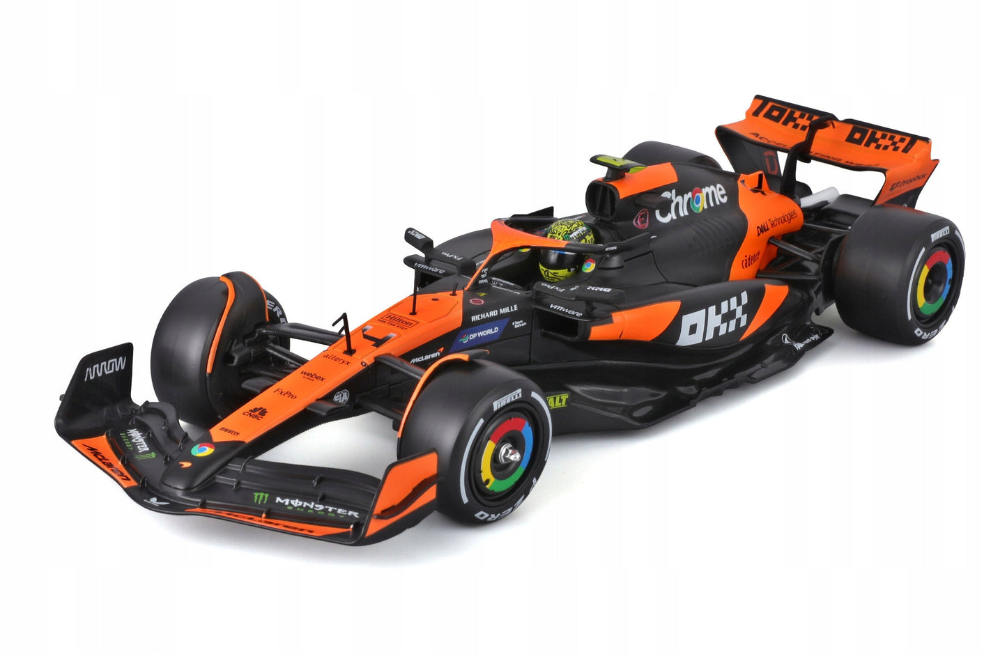 Formula 1 McLaren MCL38 #4 Lando Norris Miami Grand Prix 2024 cu vitrina plexiglass - 1/24 Bburago