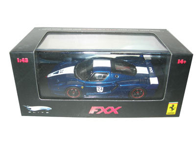 Ferrari Fxx bleumarin #24 cu vitrina plexiglass - 1/43 Hot Wheels Elite