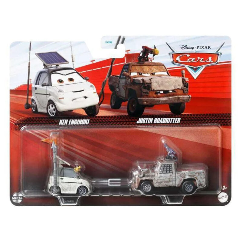 Set 2 masinute metalice Cars 1/55 - Ken Engimoki si Justin Roadritter