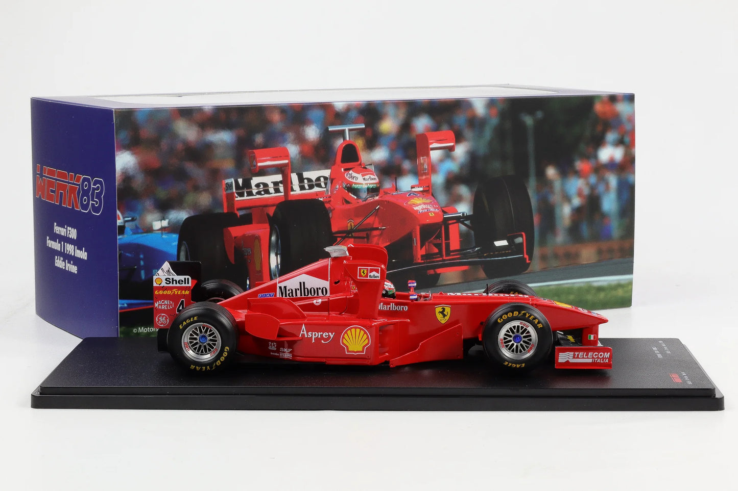 Formula 1 E. Irvine Ferrari F300 Tower Wings #4 3rd Imola GP 1998 - 1/18 Werk83