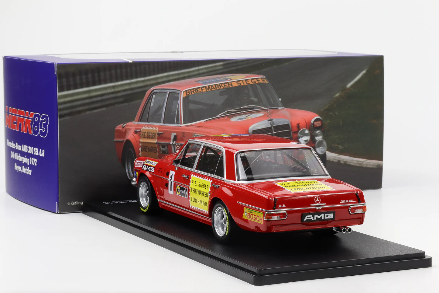 Mercedes-Benz 300 SEL 6.8 #1 24h Nürburgring 1972 Heyer, Betzler - 1/18 Werk83