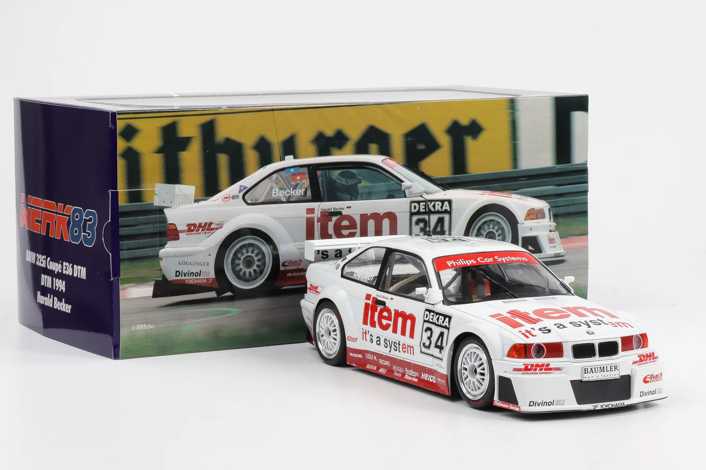BMW 325i Coupe E36 DTM #34 DTM 1994 Harald Becker - 1/18 WERK83