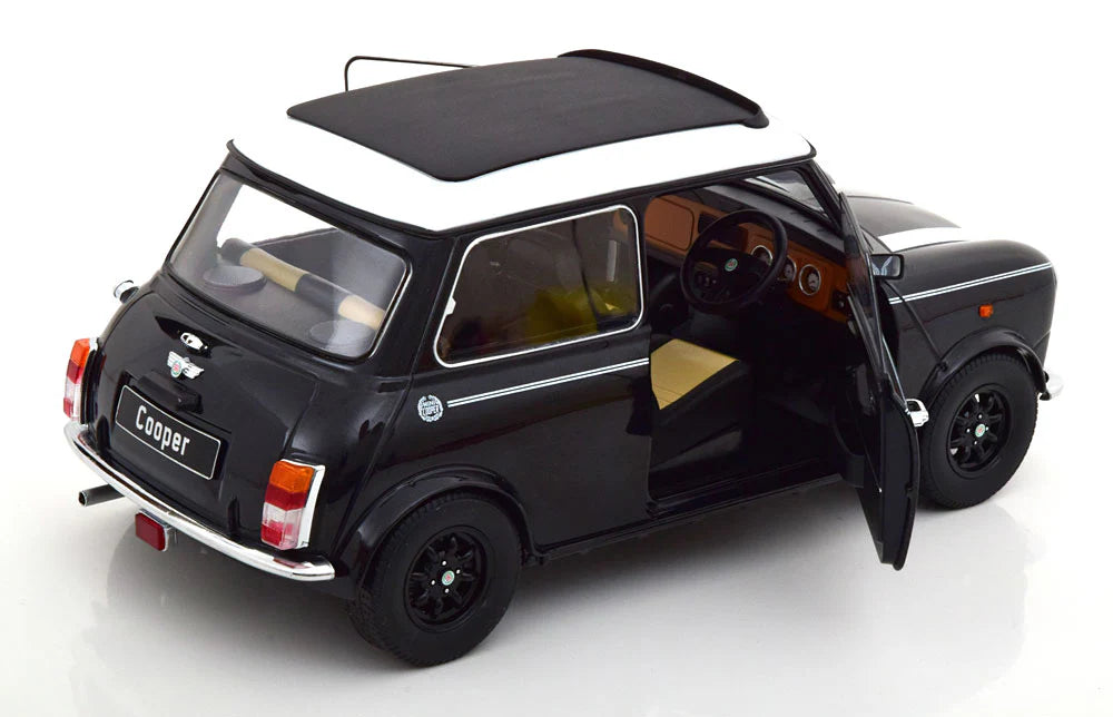 Mini Cooper negru Sunroof cu volan pe stanga - 1/12 KK-Scale