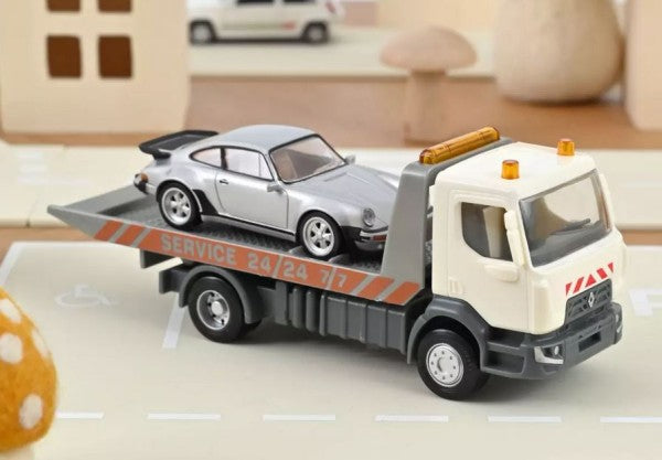 Camion Renault Platforma si Porsche 911 Turbo - 1/43 Norev