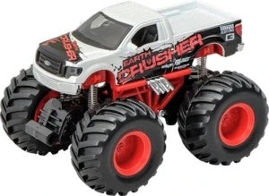 Monster Truck Earth Shockers 12cm Ford alb/rosu/negru pullback Fresh Metal - Maisto