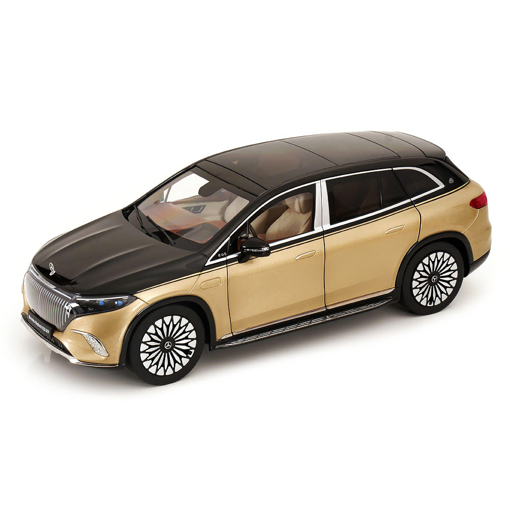 Mercedes-Maybach EQS 680 SUV 2024 obsidian black / kalaharigold metallic - 1/18 NZG