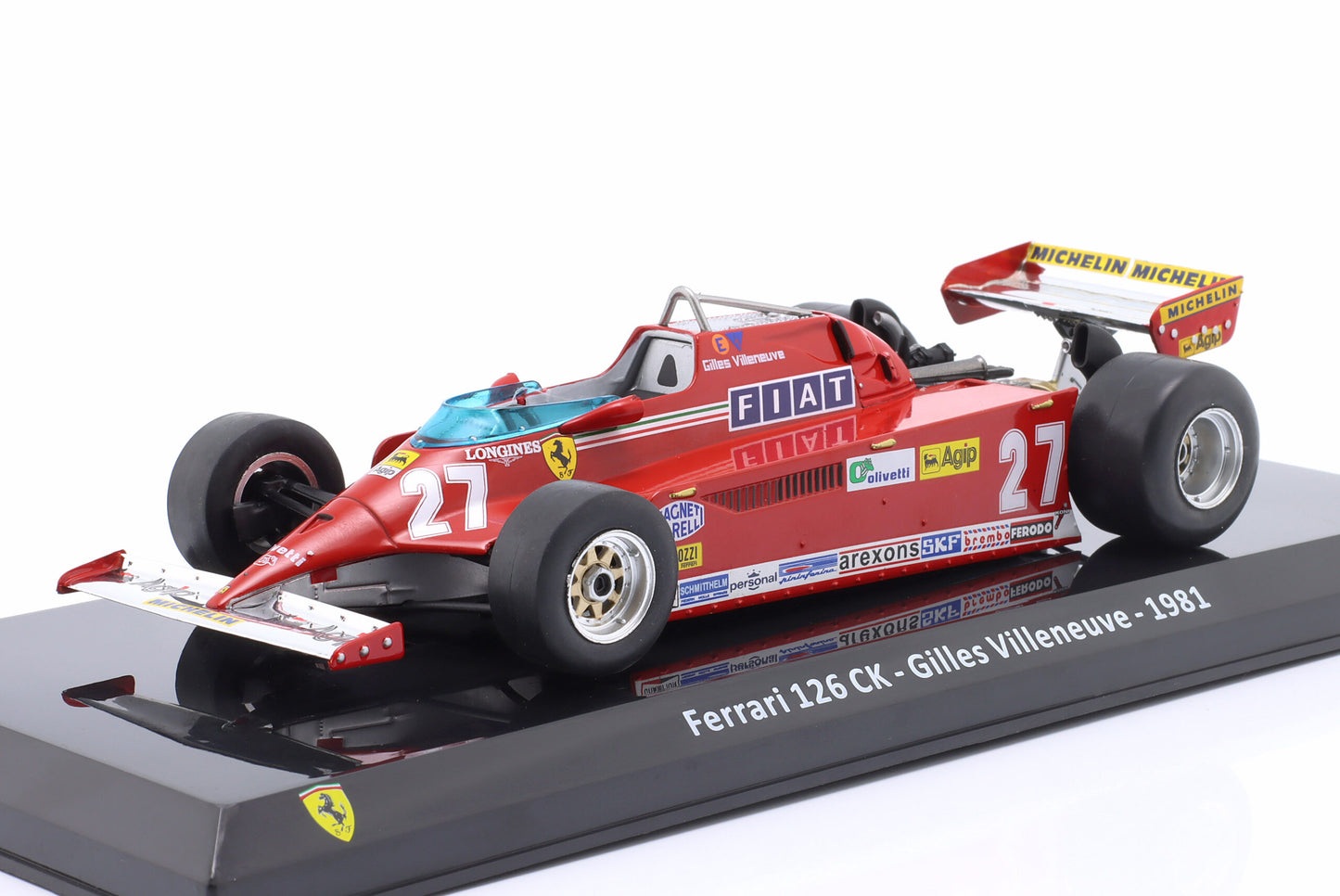 Formula 1 Ferrari 126 CK - Gilles Villeneuve 1981 cu vitrina plexiglass - 1/24 Premium Collectibles