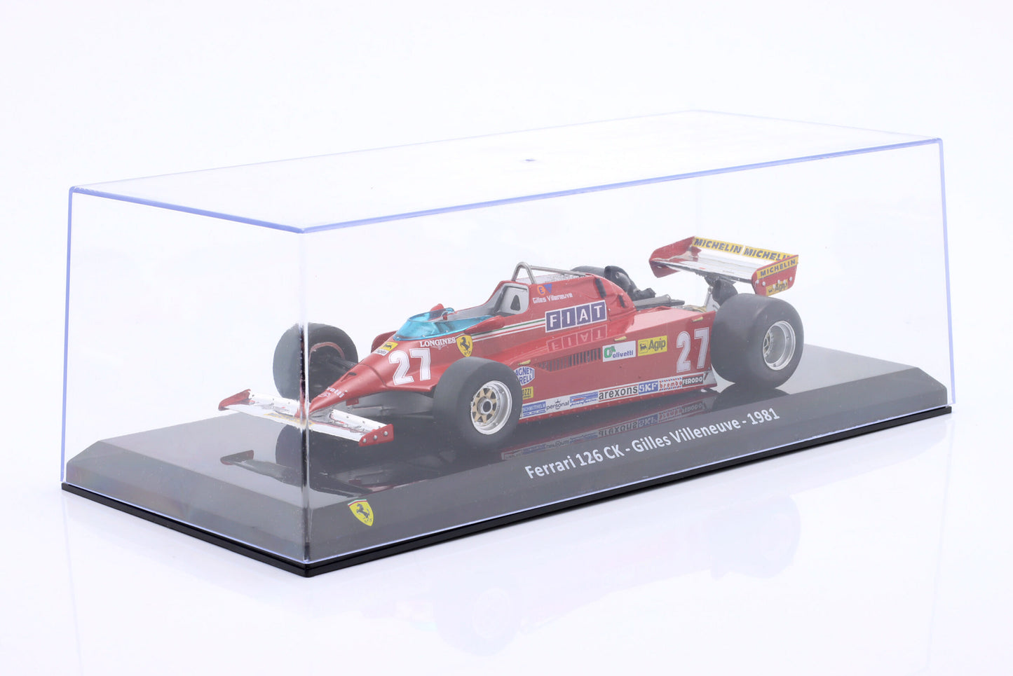 Formula 1 Ferrari 126 CK - Gilles Villeneuve 1981 cu vitrina plexiglass - 1/24 Premium Collectibles