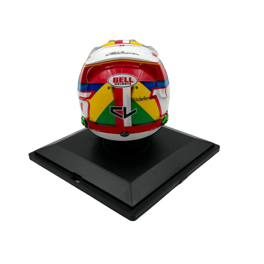 Casca Charles Leclerc 2022 cu vitrina plexiglass - 1/5 Spark