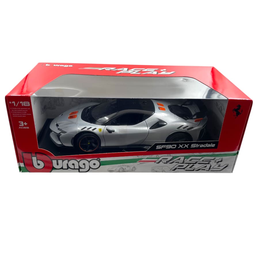 Ferrari SF90 XX Stradale argintiu - 1/18 Bburago