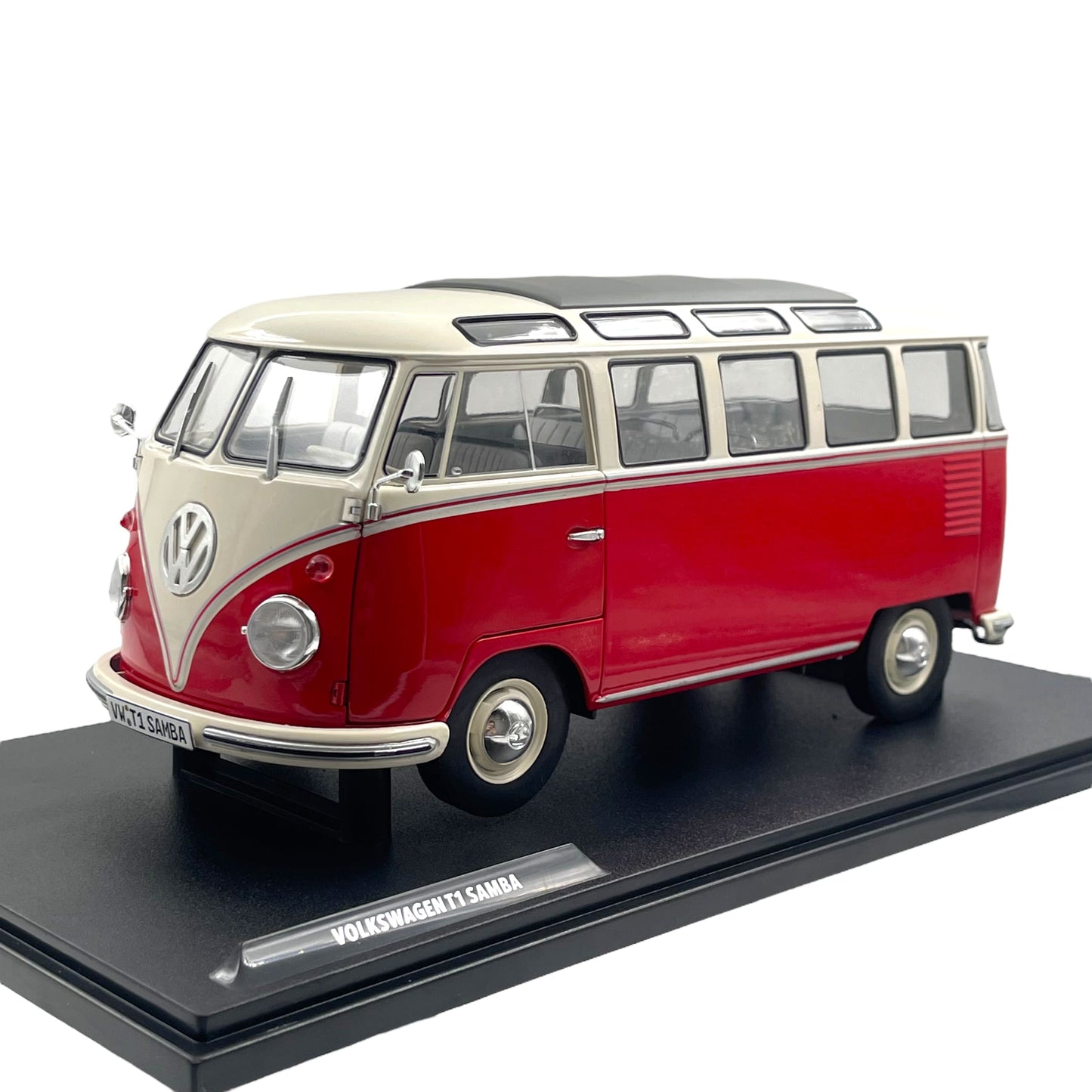 Volkswagen T1 Samba 1962 rosu/alb - 1/18 Solido