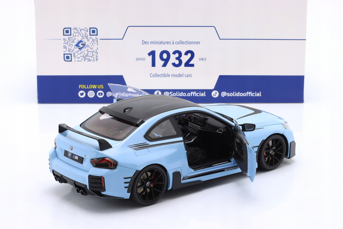 BMW M2 Performance Parts 2024 bleu - 1/18 Solido