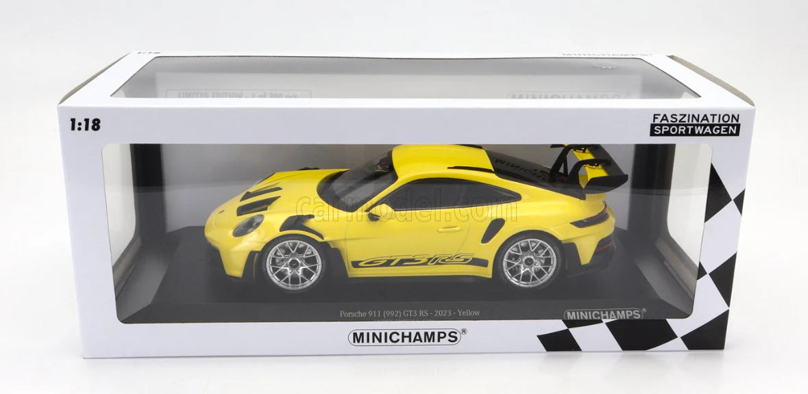 Porsche 911 GT3 RS yellow 2023 1/300pcs - 1/18 Minichamps